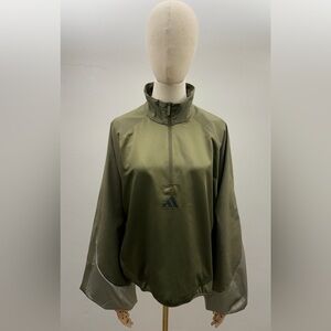 Adidas Women’s Basketball Half Zip Jacket Olive Green Size M New With Tags